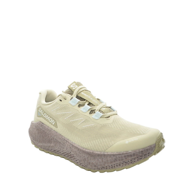 Load image into Gallery viewer, beige salomon walking shoes
